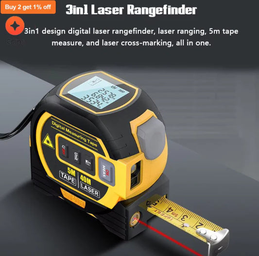 Laser Tape Measure 3 in 1